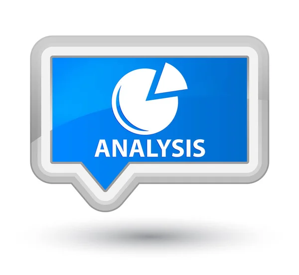 Analizy (ikonę wykresu) premiera cyan niebieski transparent przycisk — Zdjęcie stockowe