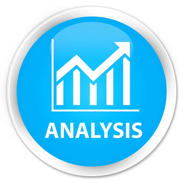 Аналіз (піктограма статистики) преміум блакитна кругла кнопка — стокове фото