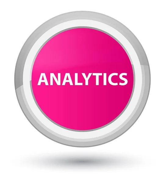 Tasto principale rotondo rosa Analytics — Foto Stock