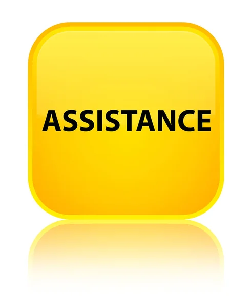 Assistance bouton carré jaune spécial — Photo