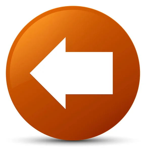 Bakåt-pilen ikonen bruna runda knappen — Stockfoto