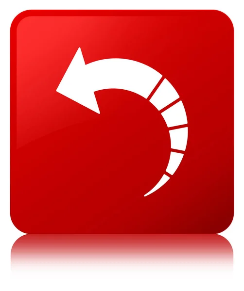 Back arrow icon red square button — Stock Photo, Image