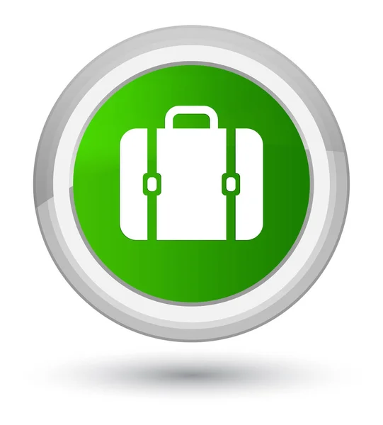 가방 아이콘 주요 녹색 라운드 버튼 — 스톡 사진