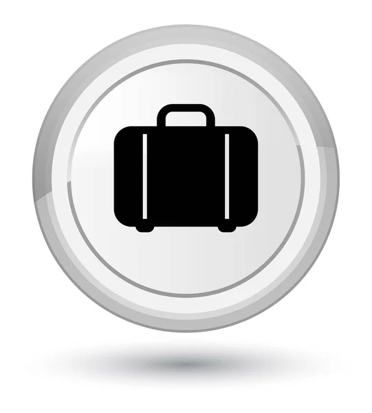 Ícone do saco botão redondo branco principal — Fotografia de Stock