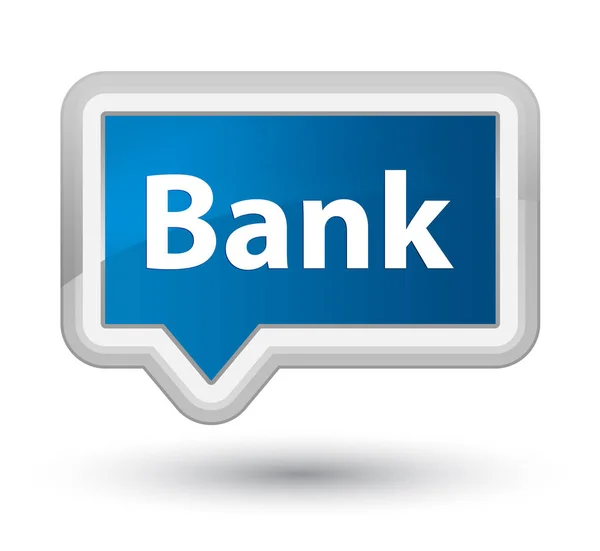 Banco primer botón de bandera azul — Foto de Stock