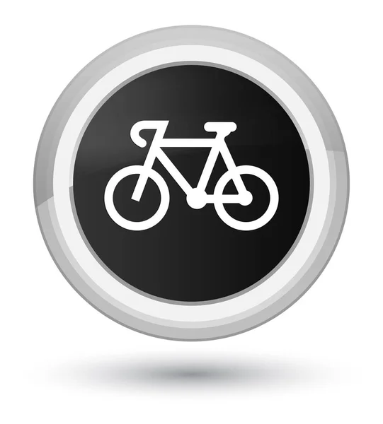 Icône vélo bouton rond noir prime — Photo