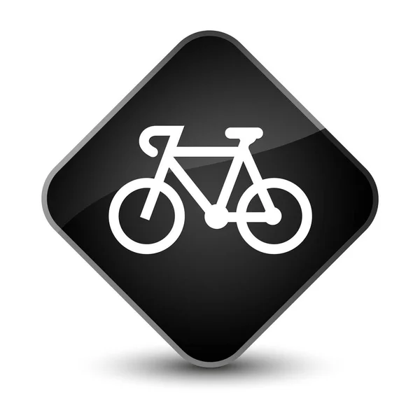 Kerékpár ikon elegáns fekete gyémánt gomb — Stock Fotó
