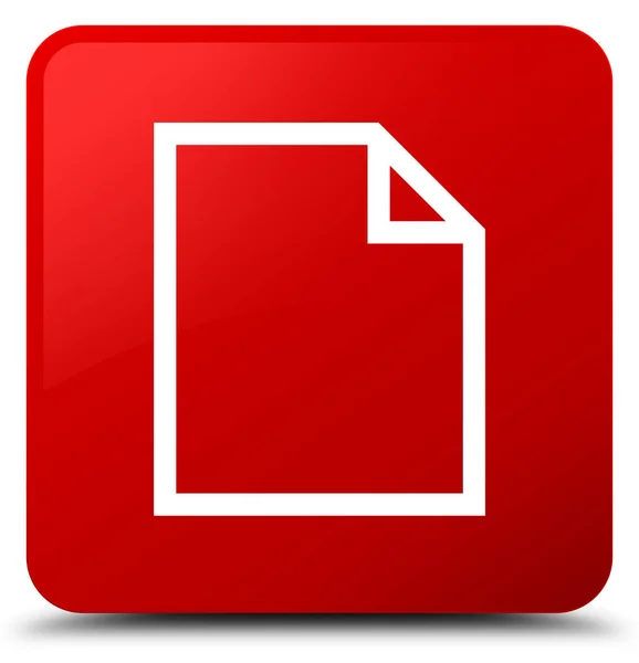 Page blanche icône bouton carré rouge — Photo