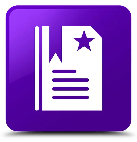 Icono de marcador púrpura botón cuadrado — Foto de Stock