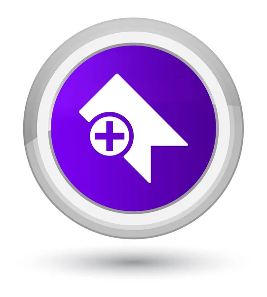 Закладка значка простої фіолетової круглої кнопки — стокове фото