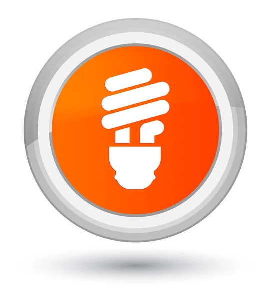 Лампа значка простої помаранчевої круглої кнопки — стокове фото