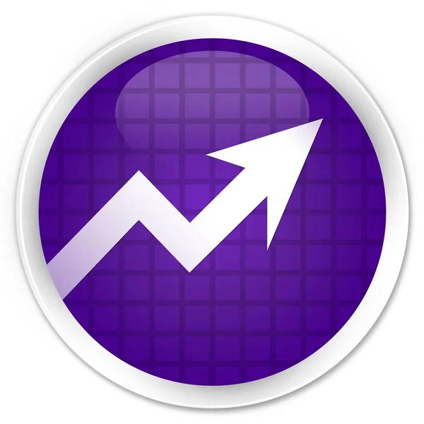 Бізнес графік значок преміум фіолетовий кругла кнопка — стокове фото