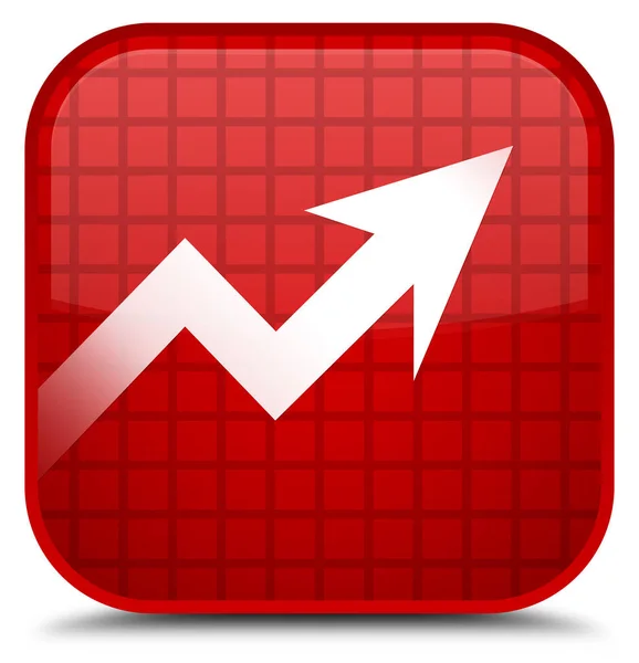 Business graph icon special red square button — Stock Photo, Image