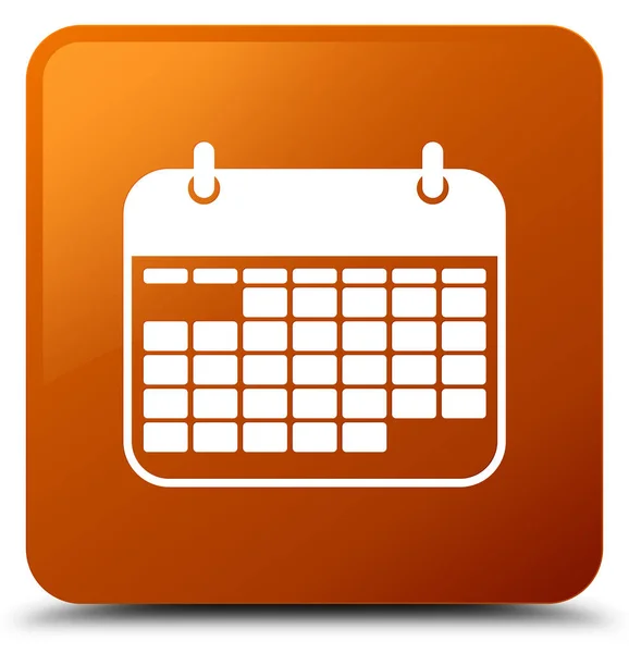 カレンダー アイコン黒い正方形ボタン — ストック写真