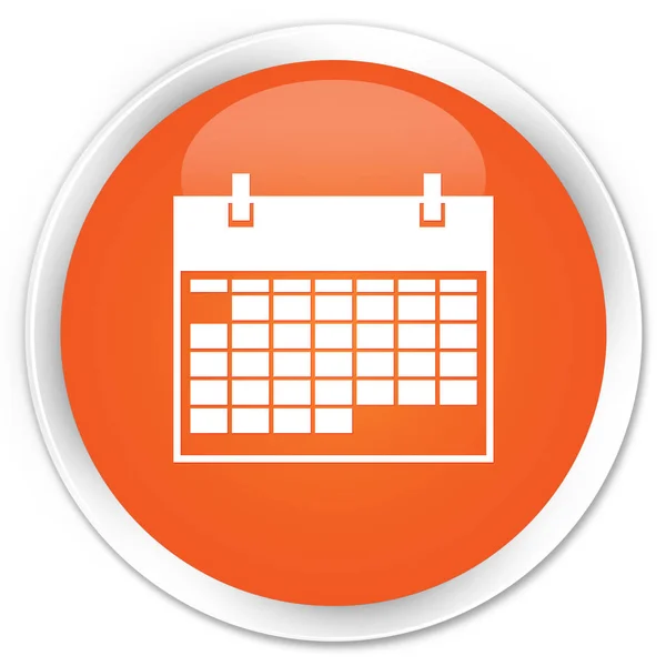 Orange premium ikony kalendarza okrągły przycisk — Zdjęcie stockowe