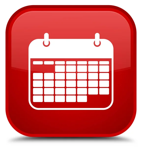Icona del calendario speciale pulsante quadrato rosso — Foto Stock