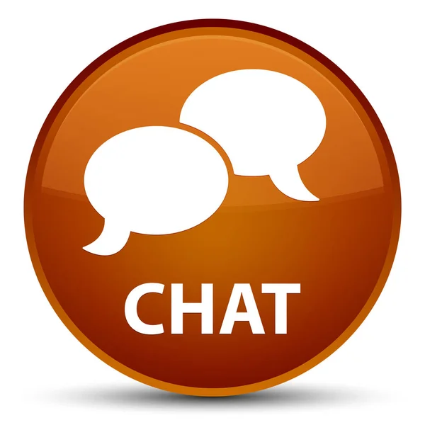 Chat speciale bruin ronde knop — Stockfoto