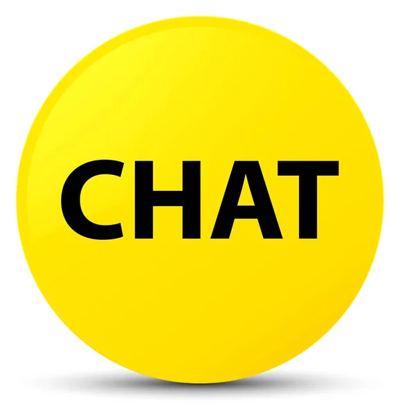 Gele ronde knop chatten — Stockfoto