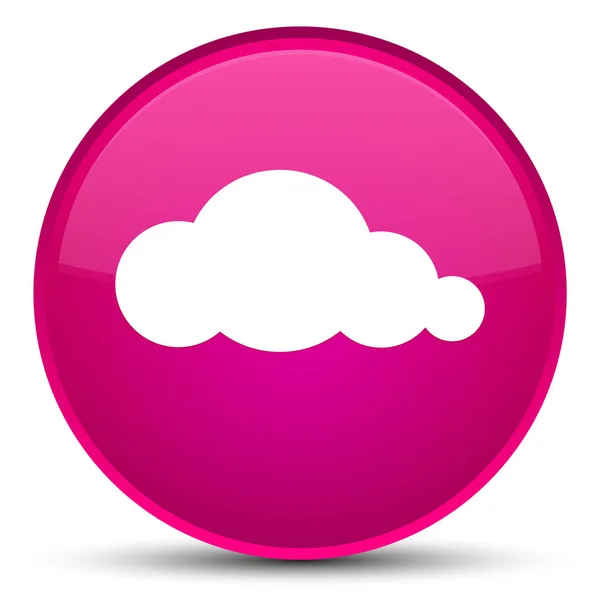 Cloud icon special pink round button — Stock Photo, Image