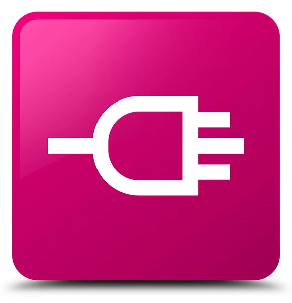 Verbinden Symbol rosa quadratische Taste — Stockfoto