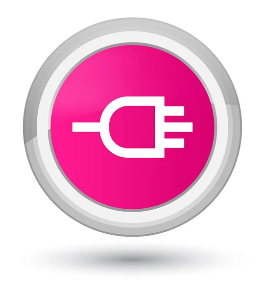 Connect icon prime rosa runder Knopf — Stockfoto