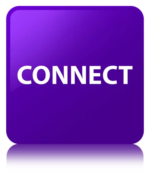 Fioletowy kwadratowy przycisk połączenia — Zdjęcie stockowe