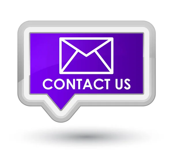 Kontaktieren Sie uns (E-Mail-Symbol) Prime Purple Banner Taste — Stockfoto
