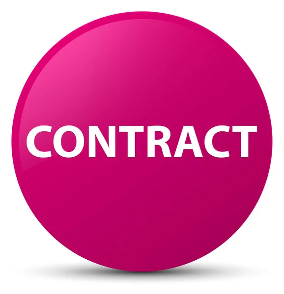 Contract pink round button — Stock Photo, Image