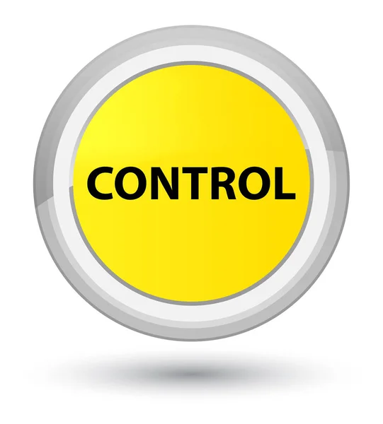 Προνομιακή κίτρινο στρογγυλό κουμπί ελέγχου — Φωτογραφία Αρχείου