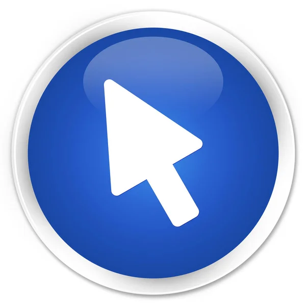 Icono del cursor botón redondo azul premium — Foto de Stock