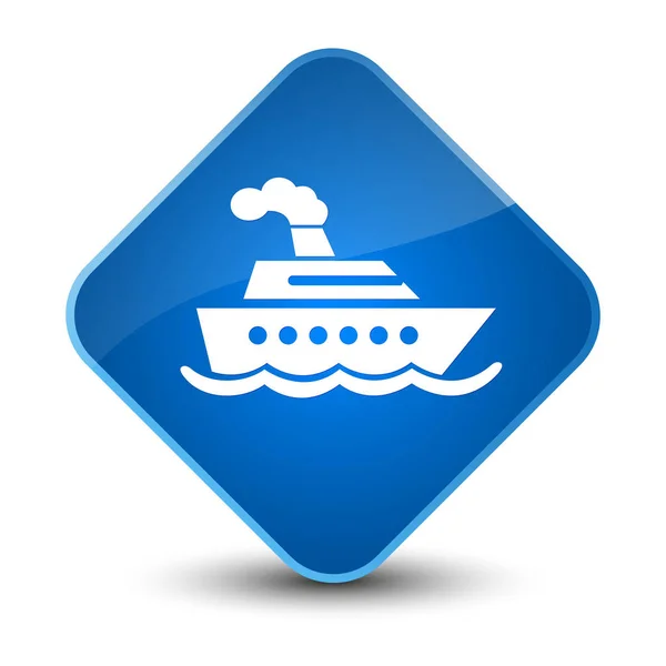 Cruise schip pictogram elegante blauwe diamant knop — Stockfoto