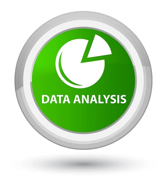 Data analys (diagram ikon) prime gröna runda knappen — Stockfoto