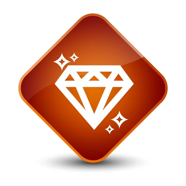 Knoop van de elegante bruine diamant van het pictogram van de diamant — Stockfoto