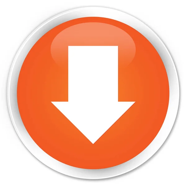 下载箭头图标高级橙色圆形按钮 — 图库照片
