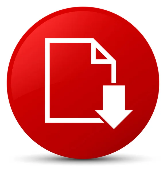 Descargar icono del documento rojo botón redondo — Foto de Stock