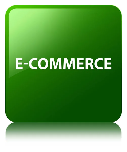 E-commerce botão quadrado verde — Fotografia de Stock