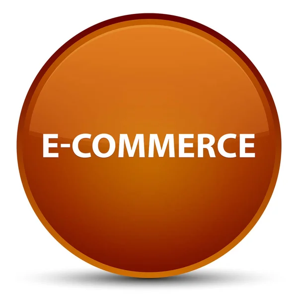 E-commerce ειδική καφέ στρογγυλό κουμπί — Φωτογραφία Αρχείου