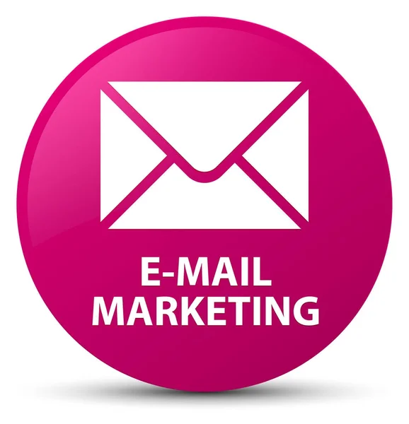 E-mail marketing rosa pulsante rotondo — Foto Stock