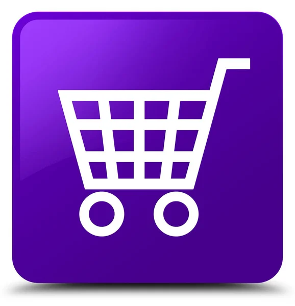 Icono de comercio electrónico púrpura botón cuadrado — Foto de Stock