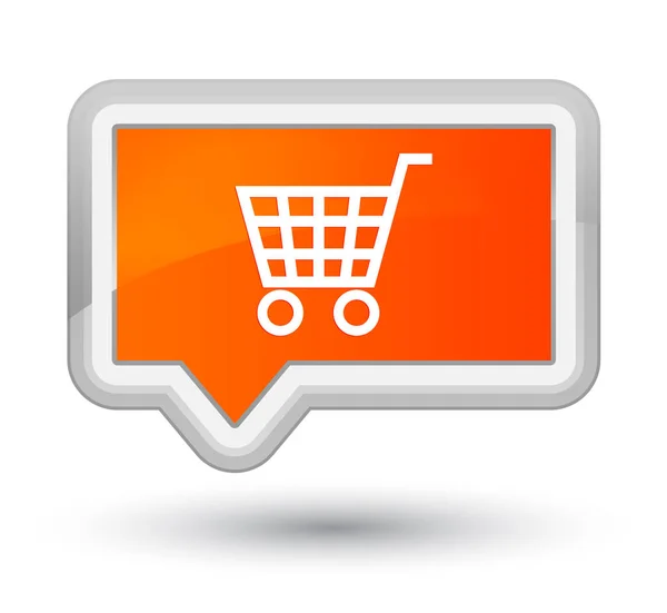 Ícone de comércio eletrônico botão banner laranja prime — Fotografia de Stock