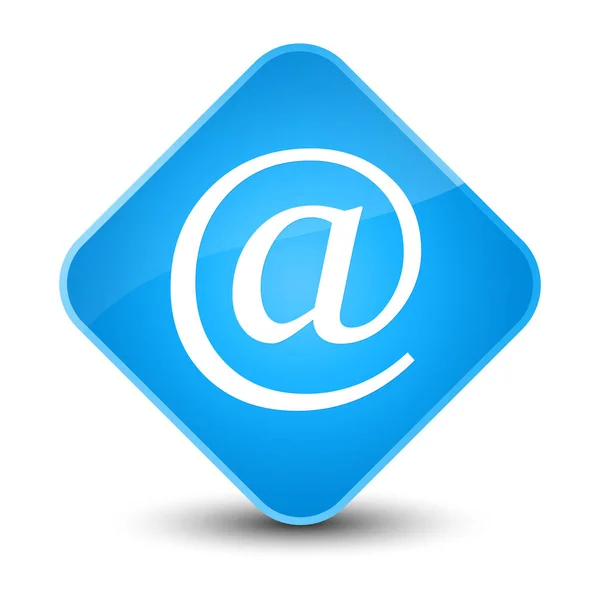 E-posta adresi simgesi zarif camgöbeği mavi elmas düğmesini — Stok fotoğraf