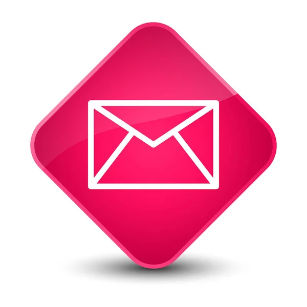 Elektronikus levél ikon elegáns rózsaszín gyémánt gomb — Stock Fotó