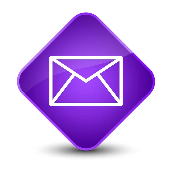 Email icon elegant purple diamond button — Stock Photo, Image