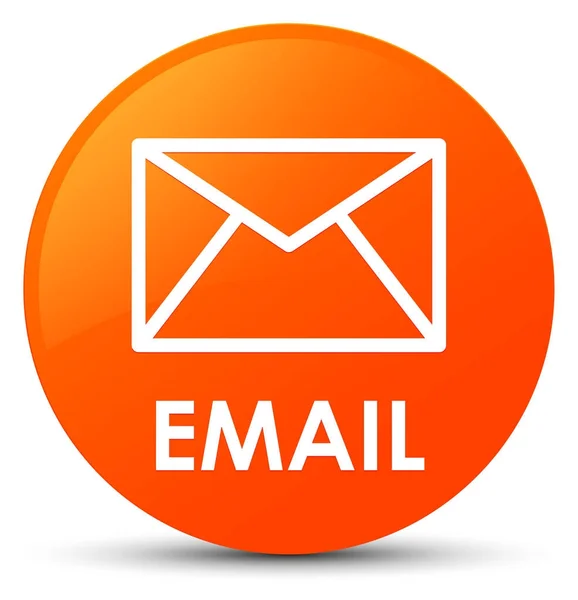 stock image Email orange round button