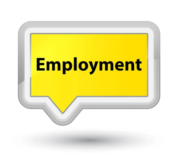Werkgelegenheid prime gele banner knop — Stockfoto