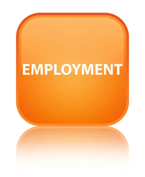 Employment special orange square button — Stock Photo, Image