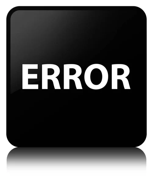 Erro botão quadrado preto — Fotografia de Stock