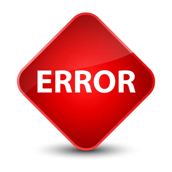 Error elegant red diamond button — Stock Photo, Image