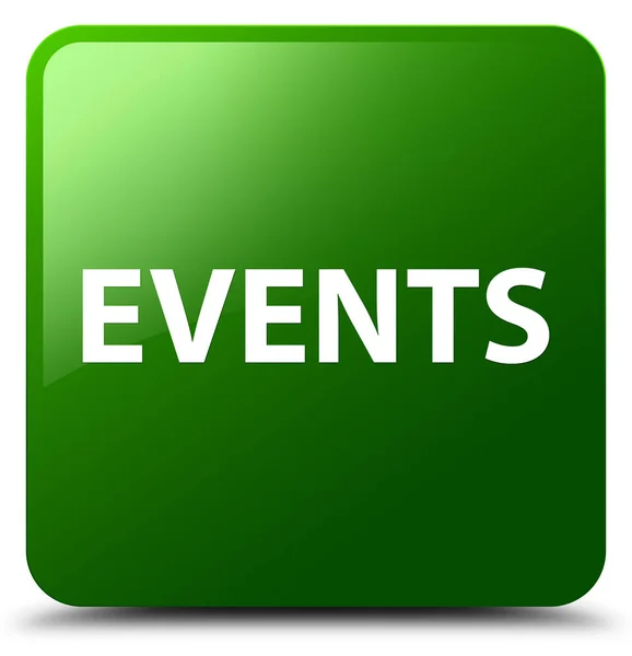 Events green square button — Stock Photo, Image