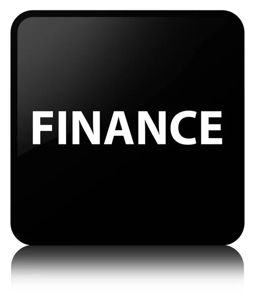 Finance bouton carré noir — Photo